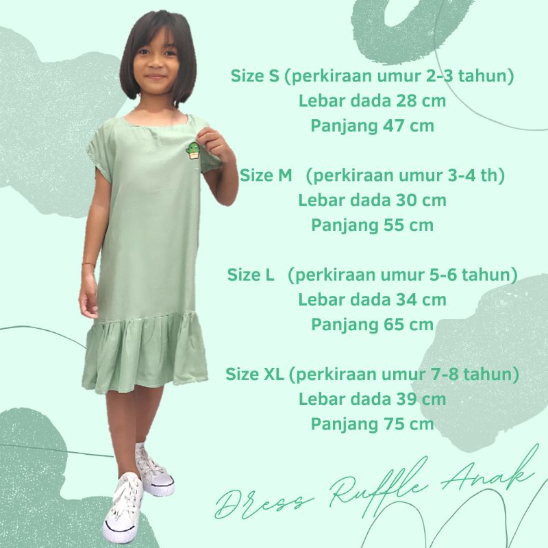 BAJU ANAK PEREMPUAN POLOS 2 - 8 TAHUN