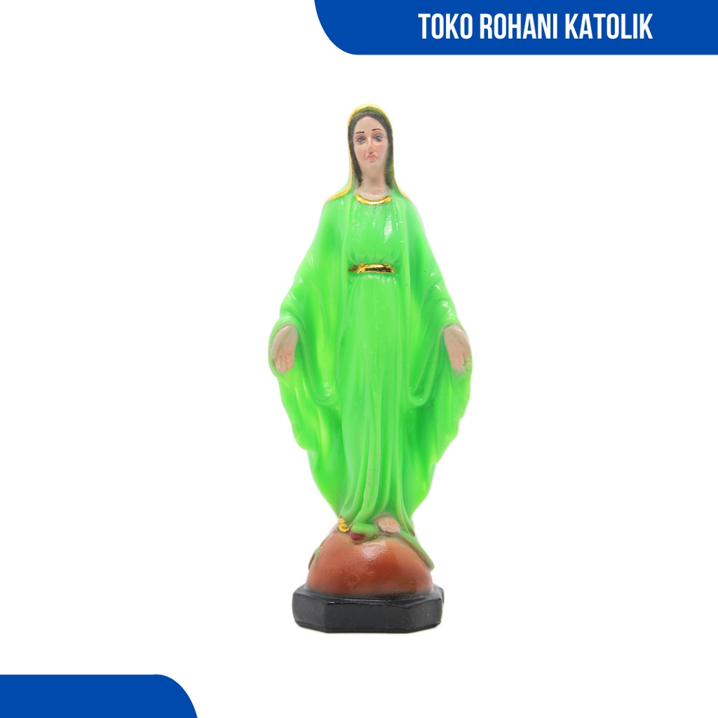 PATUNG YESUS - MARIA 20 CM FOSFOR (PAKET) - GLOW IN THE DARK / PATUNG KATOLIK / PATUNG BUNDA MARIA / SALIB DUDUK KATOLIK