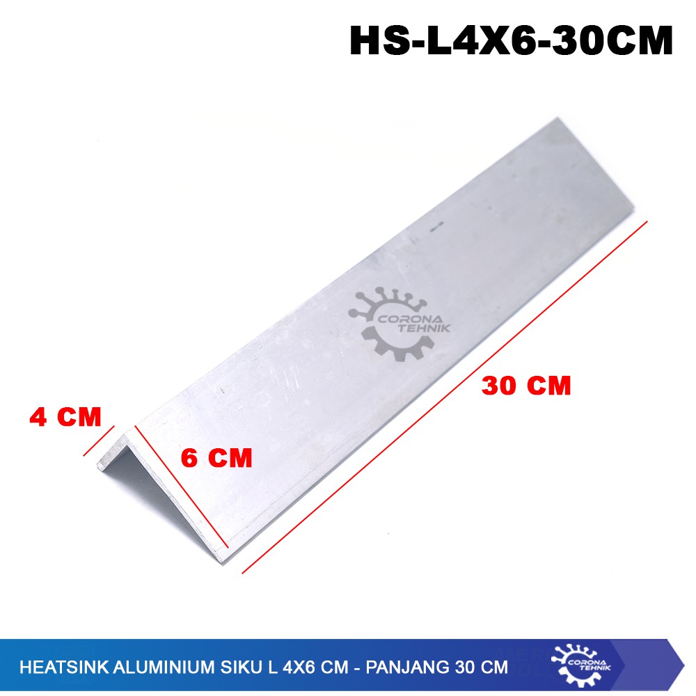 Aluminium Siku Heatsink  L 4x6 cm - Panjang 30 cm