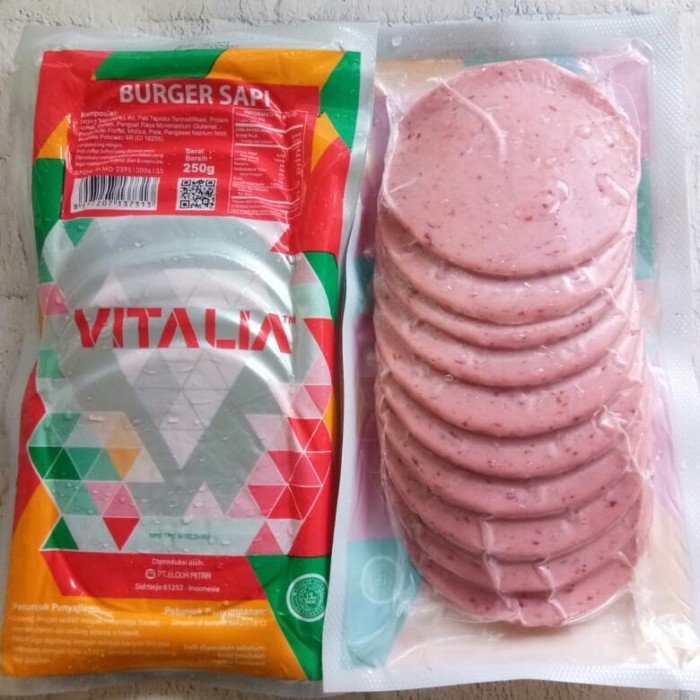 

VITALIA BURGER SAPI 250 GR ISI 10