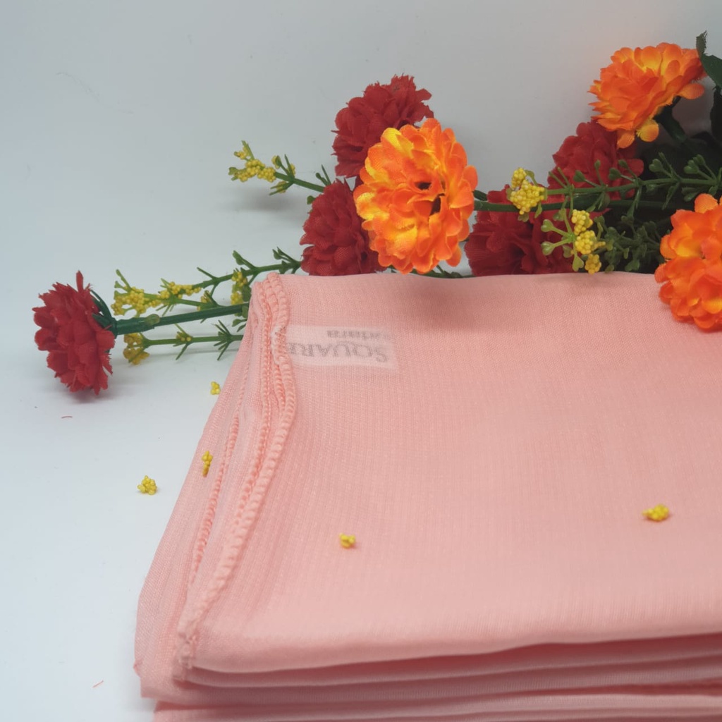 PROMO KERUDUNG SEGI EMPAT BELLA SQUARE / JILBAB MUSLIM / HIJAB SEGI EMPAT POLOS TERBARU-Pink Salem