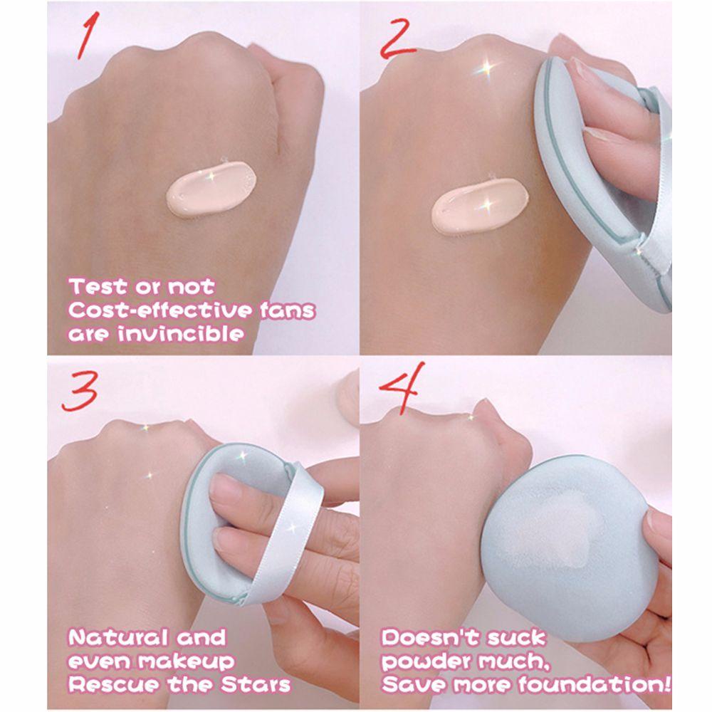 Mxbeauty Puff Kosmetik Lembut Portable Lembut Dua Sisi Bentuk Bulat Spons Makeup Basah Dan Kering