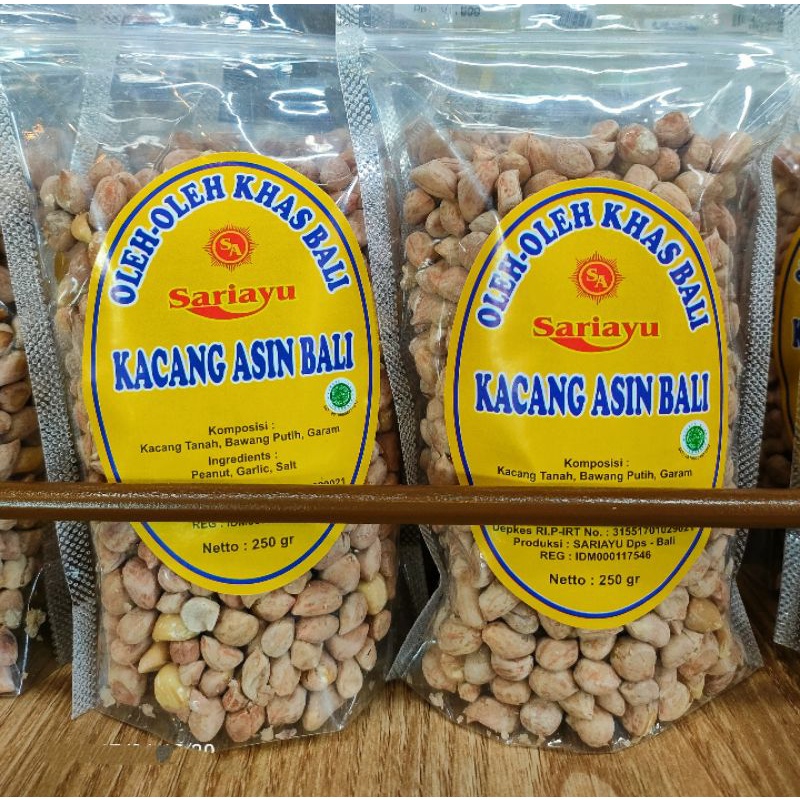 

KACANG ASIN ENAKK GURIH BAWANG PUTIH ASLI KHAS BALI SARIAYU 250gr + BUBBLE WRAP