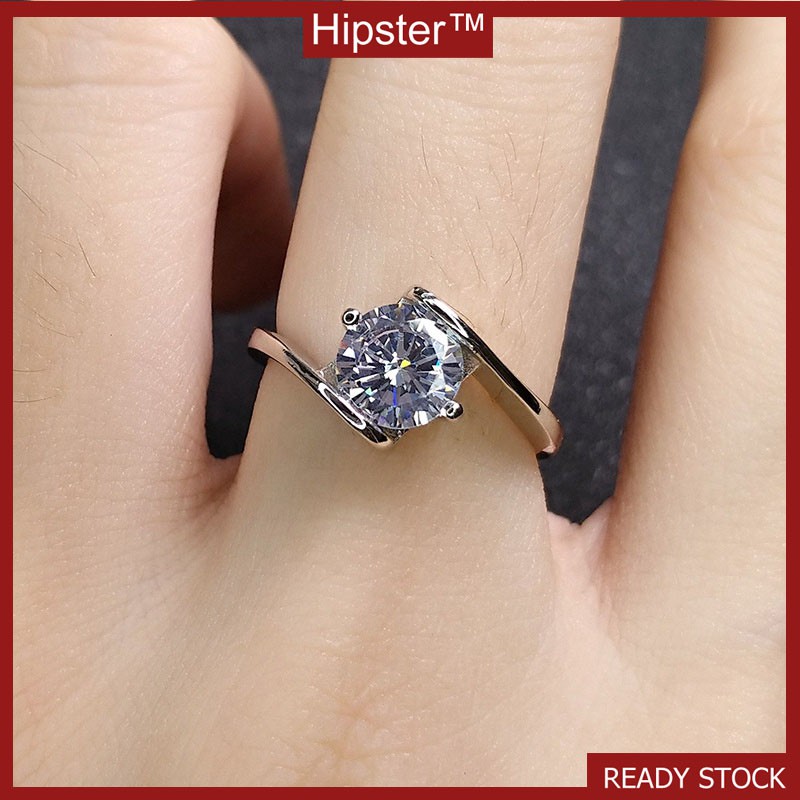 Cincin Lapis Platinum Klasik Mewah Ringan Untuk Wanita