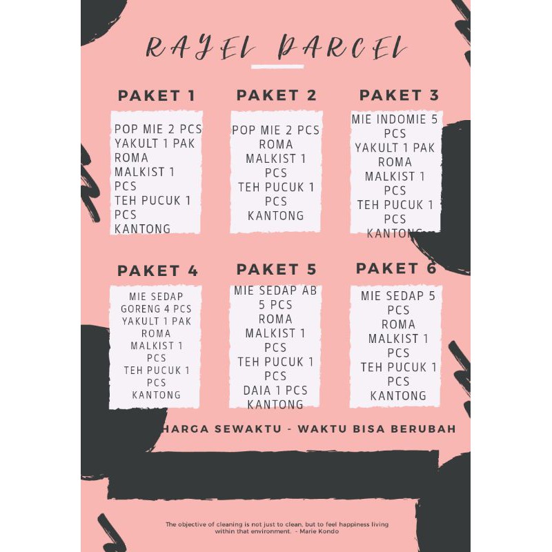 

Parcel hajatan/ulangtahun/kekinian/simpel