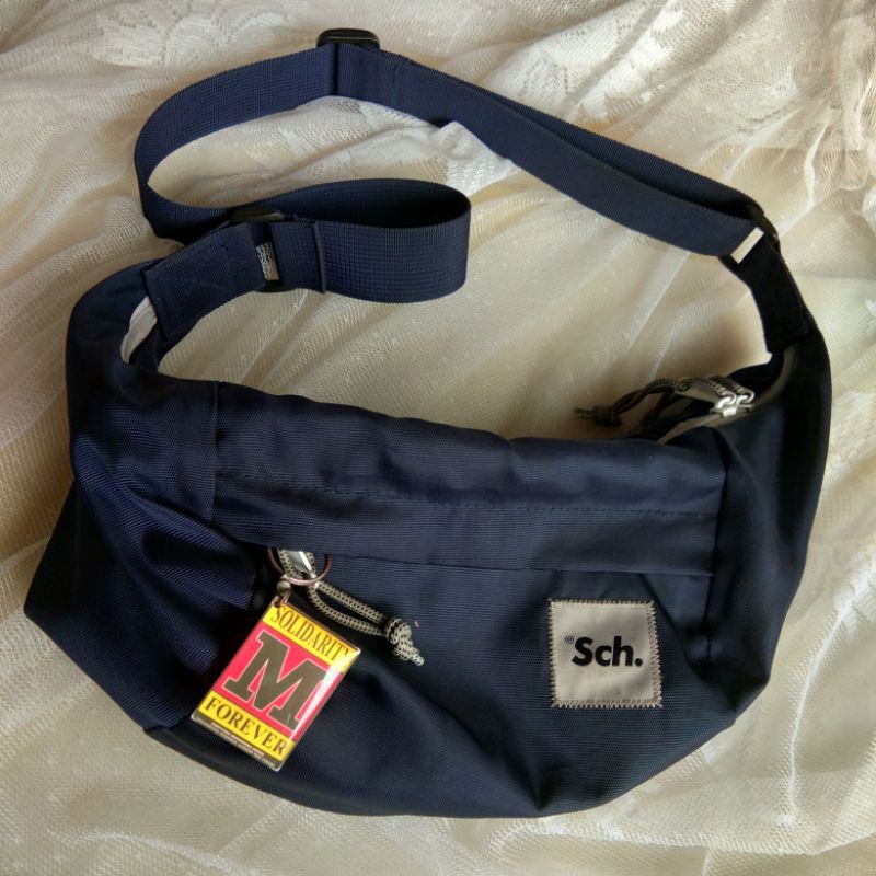 Tas Sch Tas biru dongker tas waist bag tas pria tas wanita tas korea
