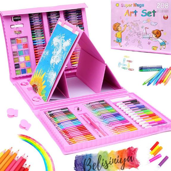 

Mainan Anak Set Spidol CRAYON 208pcs Untuk Melukis/Mewarna