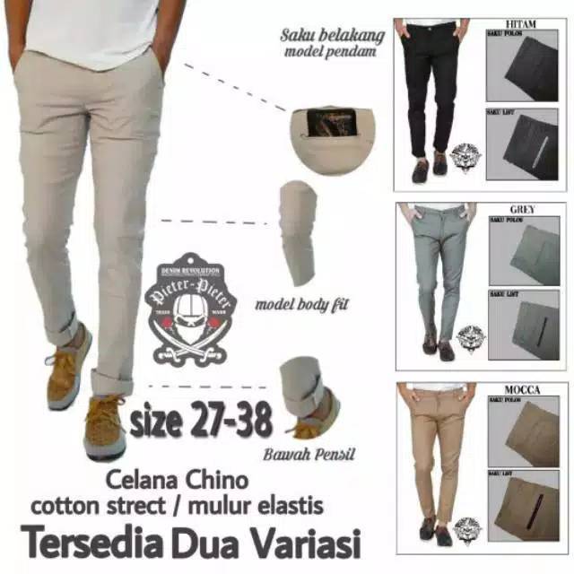 Celana Panjang Chino/Cino/Chinos Pensil Skinny Pria/Cowok