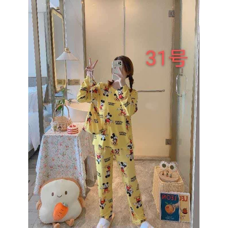 baju tidur piyama pp motif mickey import