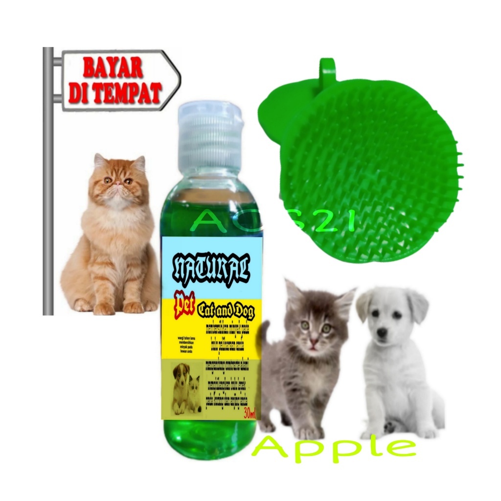 paket grooming lengkap hewan anjing kucing shampoo natural 30ml dan sisr bulat anti kutu bakteri