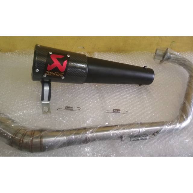 Knalpot Racing CB150R GSX150 VIXION CBR150 dan sjenisnya_full system Knalpot racing AKRAPOVIC GP M1