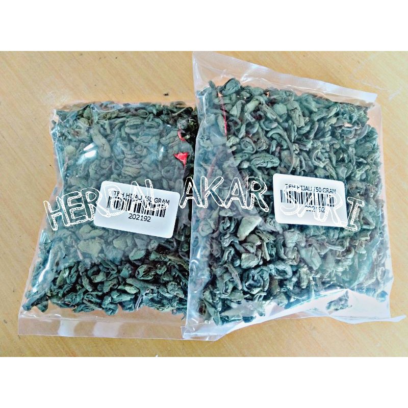 

Akar Sari - Green Tea/Daun Teh Hijau Kering 50 Gram - Teh Pelangsing