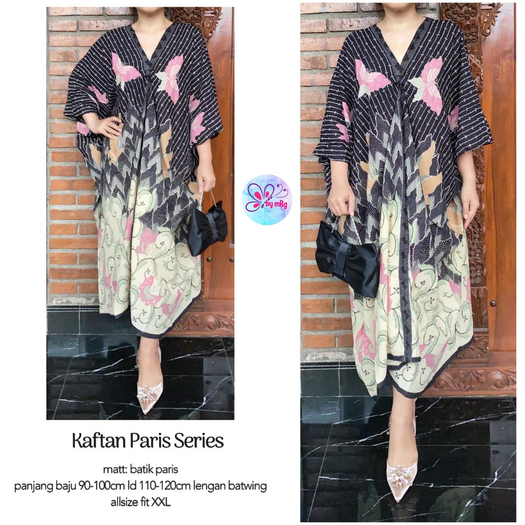 Dress Kaftan Batik Paris by Butik Batik Solo bahan Paris kode KAFTAN BATIK PARIS