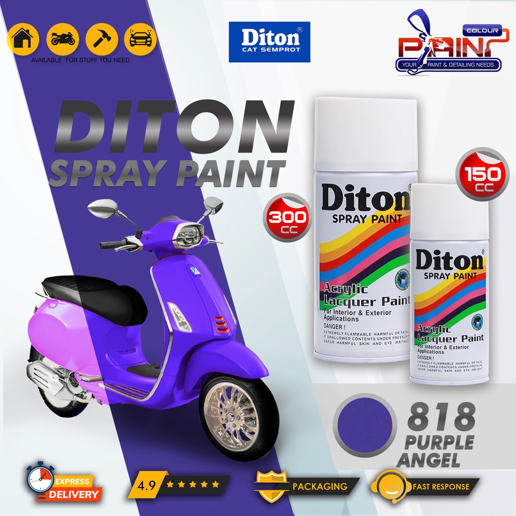 Diton Cat Semprot/Pylox/Motor/Helm/Gundam 150cc - 818 Purple Angel