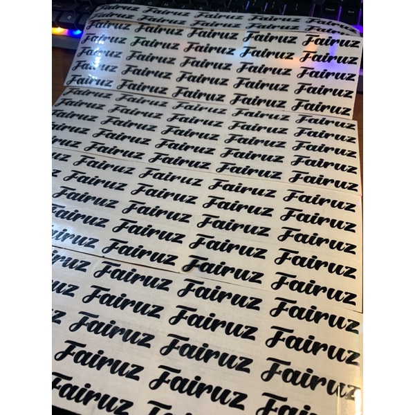 

Stiker nama, Stiker Custom, Sticker Cutting, Stiker label
