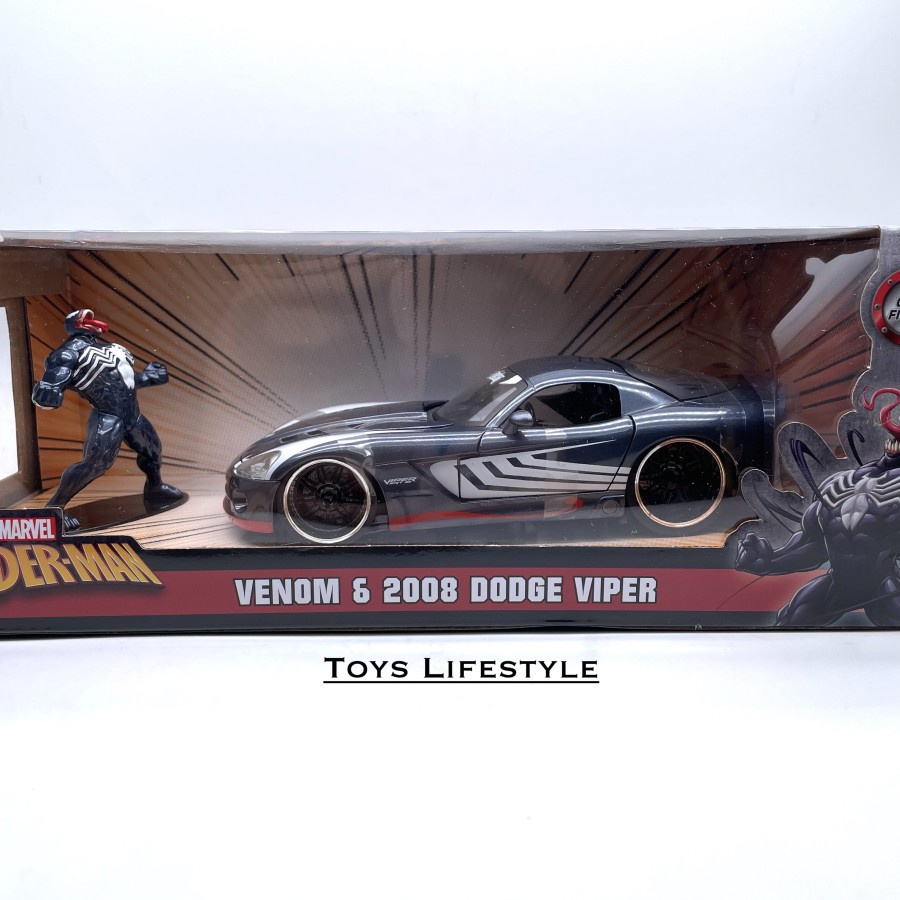 Mobil Jada Diecast Venom 2008 Dodge Viper Skala 1:24