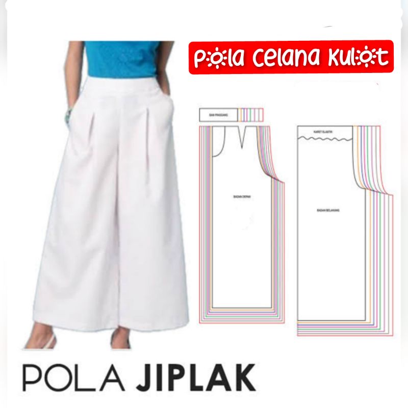 Pola Celana Kulot Dewasa Pola Jiplak Celana Kulot