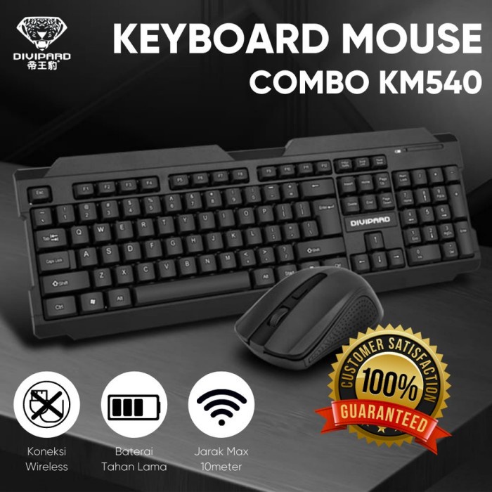 Divipard  Combo Wireless  Keyboard Mouse  KM540 2.4Ghz Ultra Slim