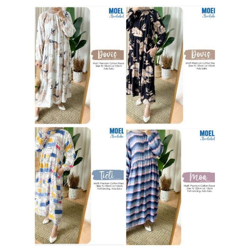 MOA,TICTI, DOVIS/MIDI DRESS BY MOELA