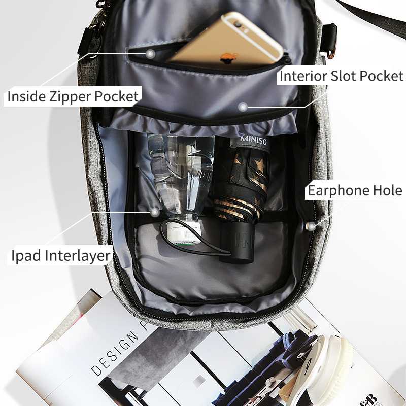 Mark Ryden Tas Selempang Anti Maling dengan USB Charger Port - MR5898