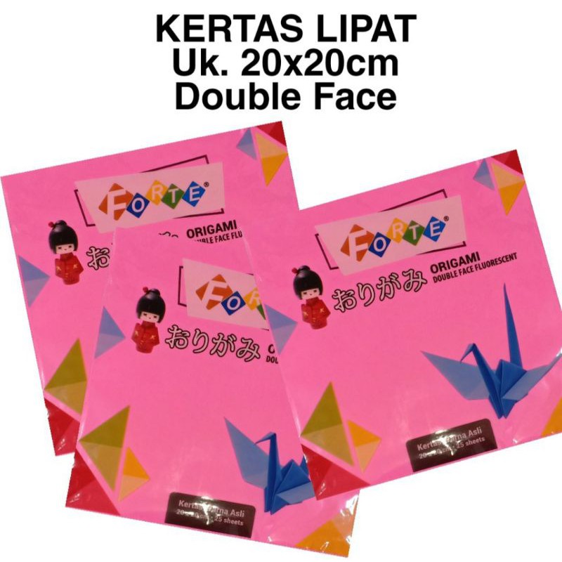 

ORIGAMI 20x20 FORTE / KERTAS LIPAT BOLAK-BALIK / DOUBLE SIDE ORIGAMI