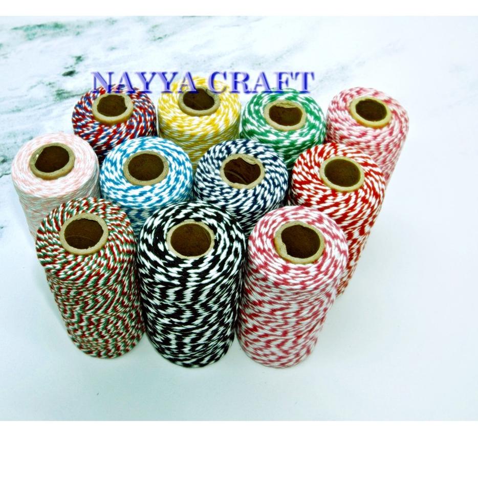 

Kekinian - Tali hangtag 100 yard bakers twine benang katun tali katun warna tali hampers pita kado tali rami!!
