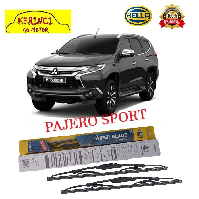 WIPER MITSUBISHI PAJERO SPORT HELLA PREMIUM 20&quot; &amp; 20&quot; SEPASANG WIPER