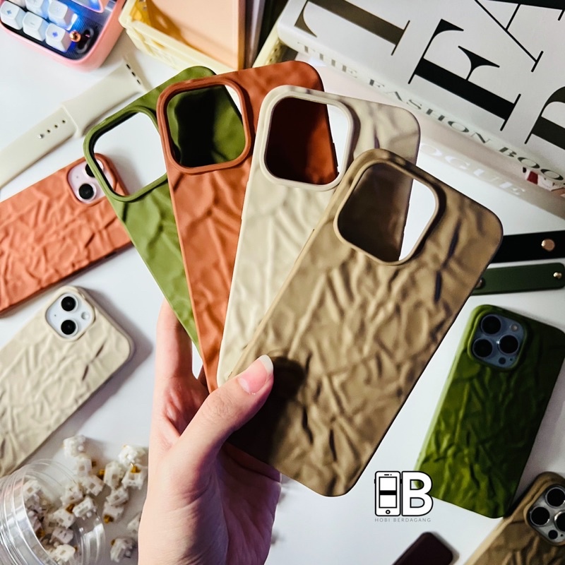 WRINKLE PATTERN Texture Doff Case iPh 7 8 PLUS X XR XS 11 12 13 14 PRO MAX