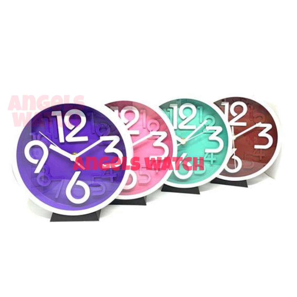 ANGELSWATCH Jam dinding minimalist murah grosir souvenir/ jam dinding kikai/ JAM DINDING MURAH COLOURFUL