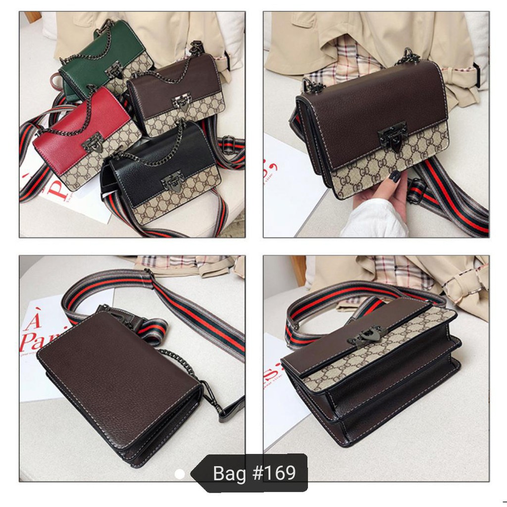 TAS WANITA IMPORT 169 / BAG TAS WANITA SELEMPANG TALI RANTAI MURAH TAS SIMPLE