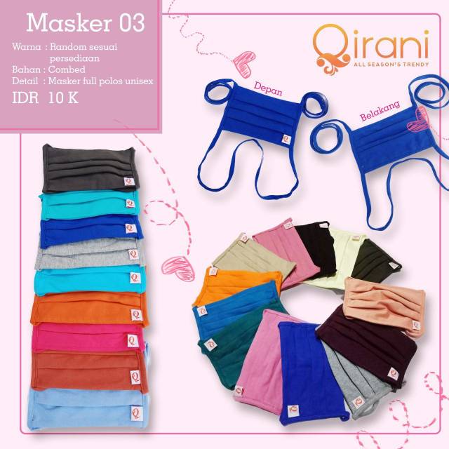 READY STOK || MASKER KAIN QIRANI