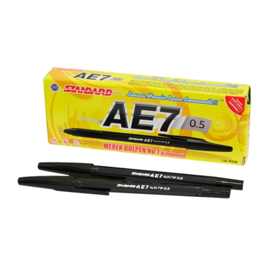 

STANDARD Pen AE7 Black (1 Pack = 12 Pcs) harga per 6pcs