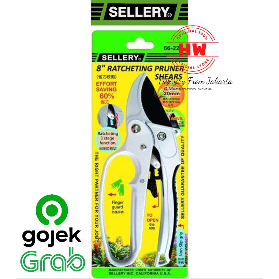 

RATCHET PRUNING SHEARS 8 / GUNTING BUNGA SELLERY 66-220