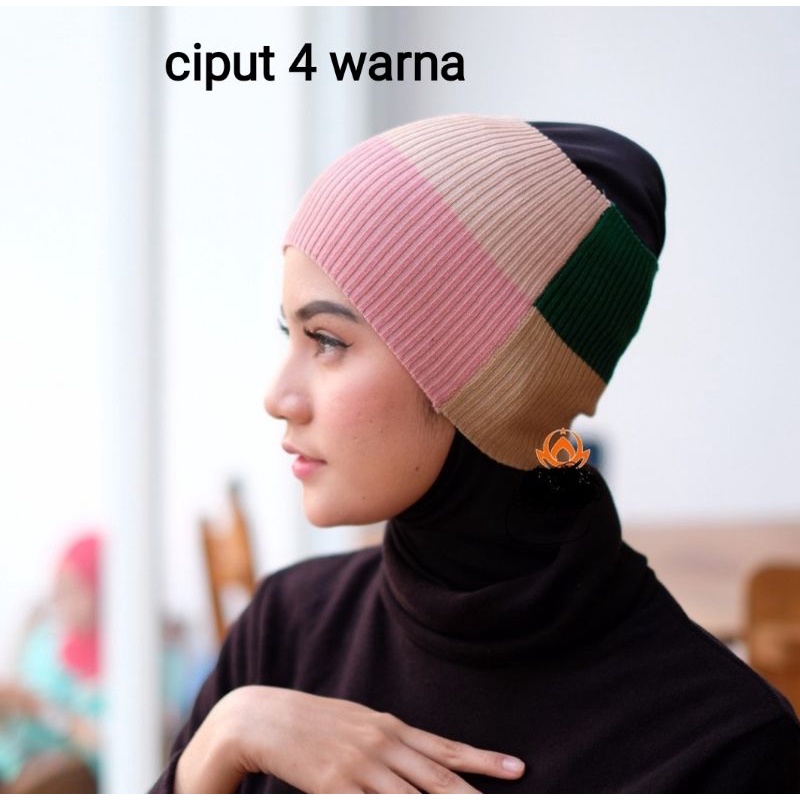 Bandana Ciput Rajut Halus / Ciput 2 Warna 4 Warna / Ciput Rajut 2in1 / Ciput 4in1 / Ciput 2 Tones 4 Tones