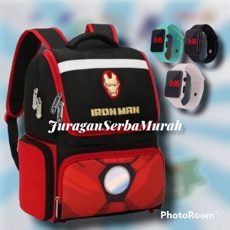 Tas Ransel Sekolah Anak Laki-laki Karakter Superhero Murah