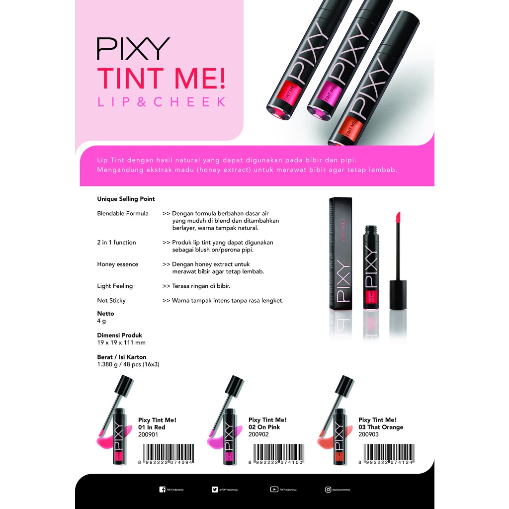 PIXY Tint Me Perawat Bibir Sehat