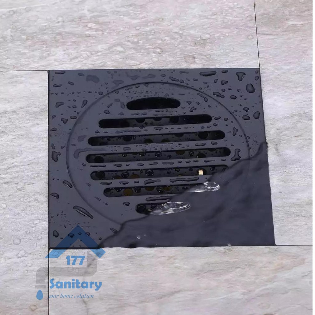 Saringan Got Kuningan Tebal HITAM T94- Floor Drain Saringan Air pembuangan strainer Kamar Mandi stainless Black /B22