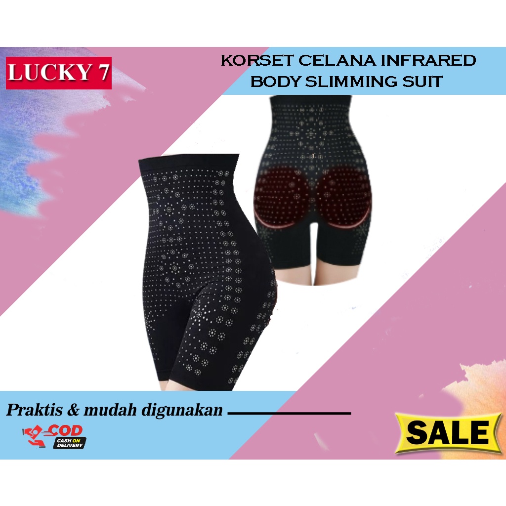 [ IMPORT ] Infrared Korset Celana Pengancang Pantat Korset Pengecil Perut Buncit Wanita Slimming Pants