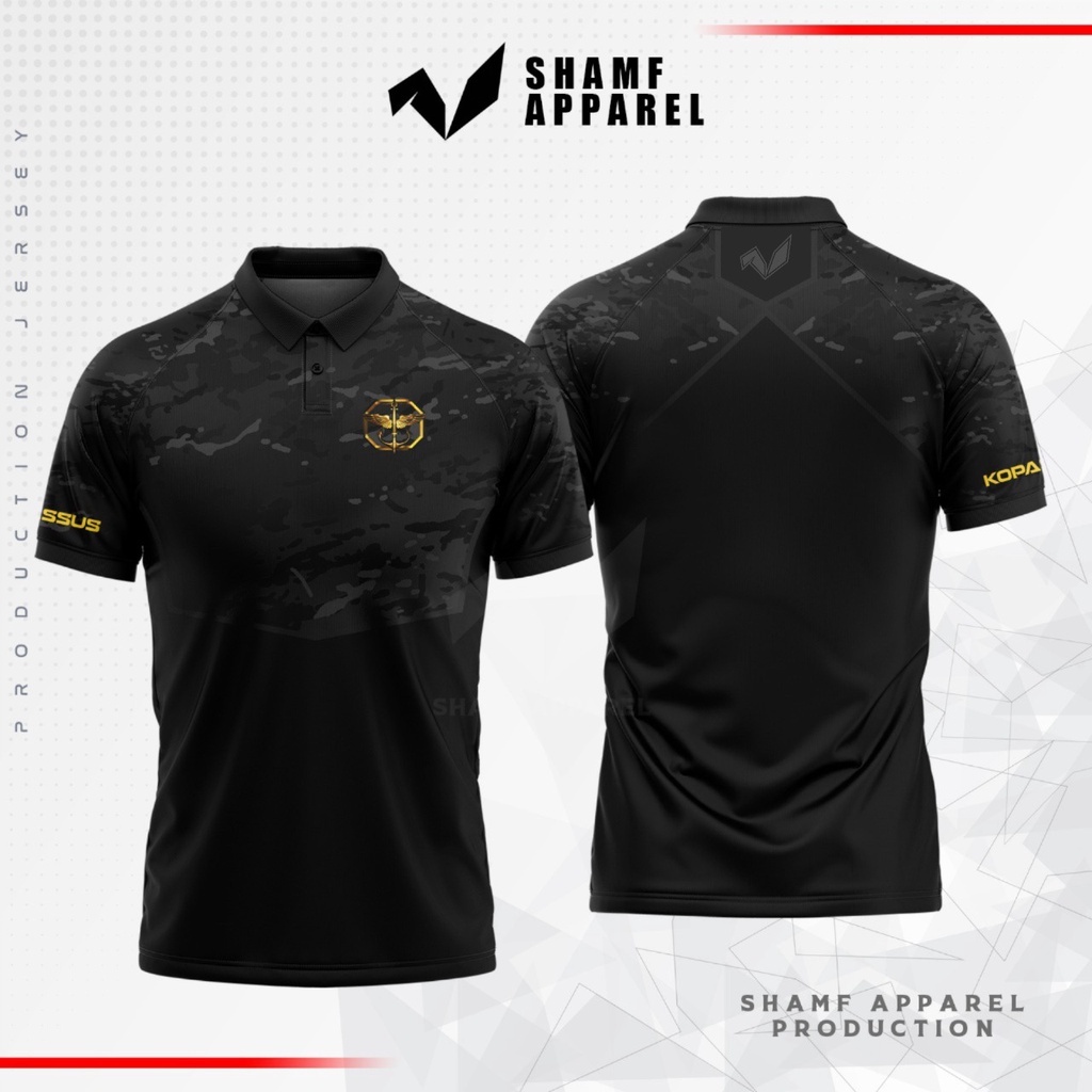 Kaos Jersey CUSTOM  TNI AD, KOPASUS, MARINIR full printing polo shirt