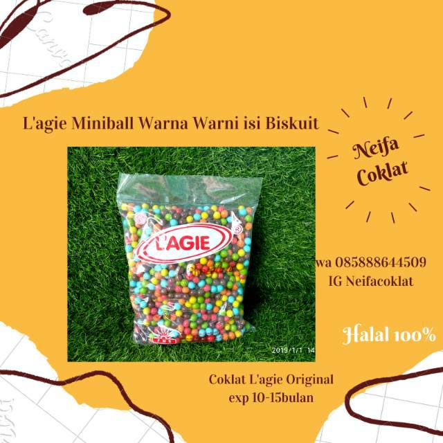 

Coklat Lagie Miniball Warna Warni 1kg coklat lagie isi biskuit coklat warna warni