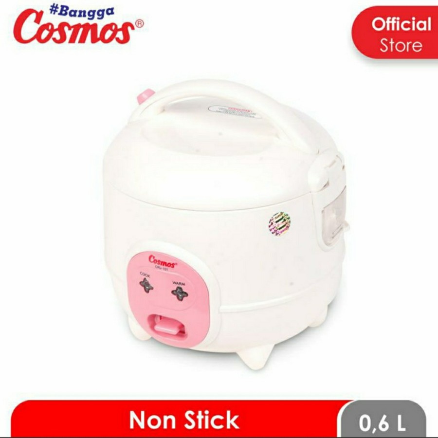 COSMOS Magic Com 0,6 Liter / Rice Cooker Mini Non Stick CRJ 101 N - Garansi Resmi 1 Tahun