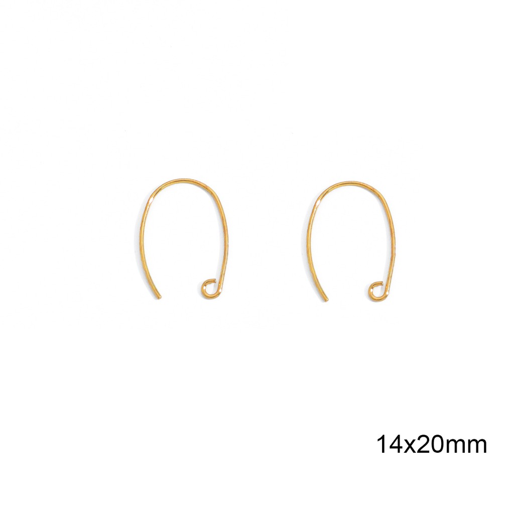 18k Emas 12-20 mm 10-20pcs Anting Komponen Kait Memutar Emas Perunggu Ear Hook Clasps Earring Wires Finds Untuk Perhiasan DIY