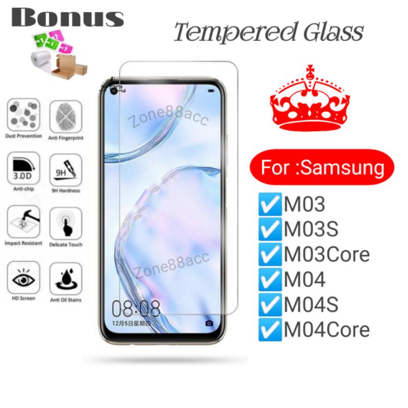 Antigores Tempered Glass Screen Guard protector Samsung M03 M03s M03Core M04 M04s M04Core TG Bening Antiblue Spy ceramic Full Garskin Lensa Lens Pelindung Layar