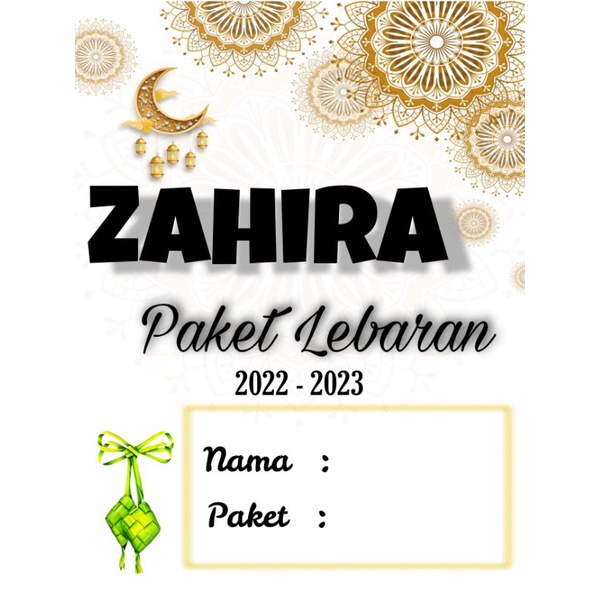 kartu paket lebaran custom art carton