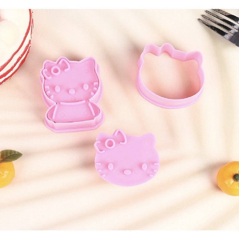 Cetakan Pemotong Roti Sandwich Modal Kucing Pink 2 Set