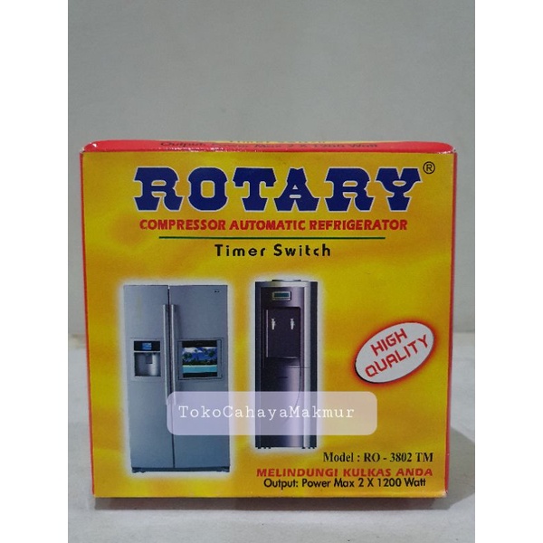 Automatic Timer Switch Rotary 2x1200w Pelindung Kulkas &amp; Dispenser Air