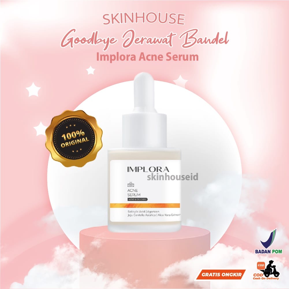 [ SKINHOUSEID ] SERUM IMPLORA ACNE / LUMINOUS / MIDHNIGHT / PEELING SERUM 20ML BPOM