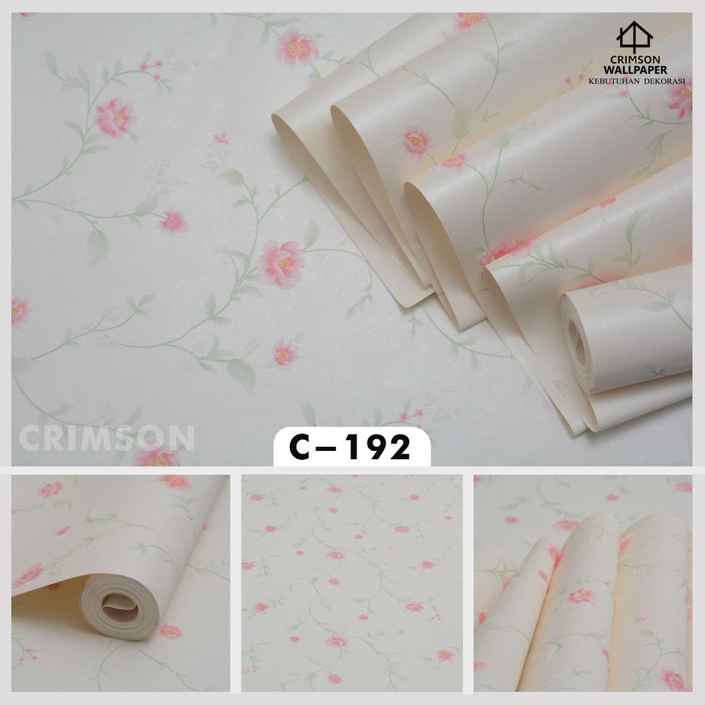 Wallpaper Dinding Vinyl Bunga Premium Timbul Tebal