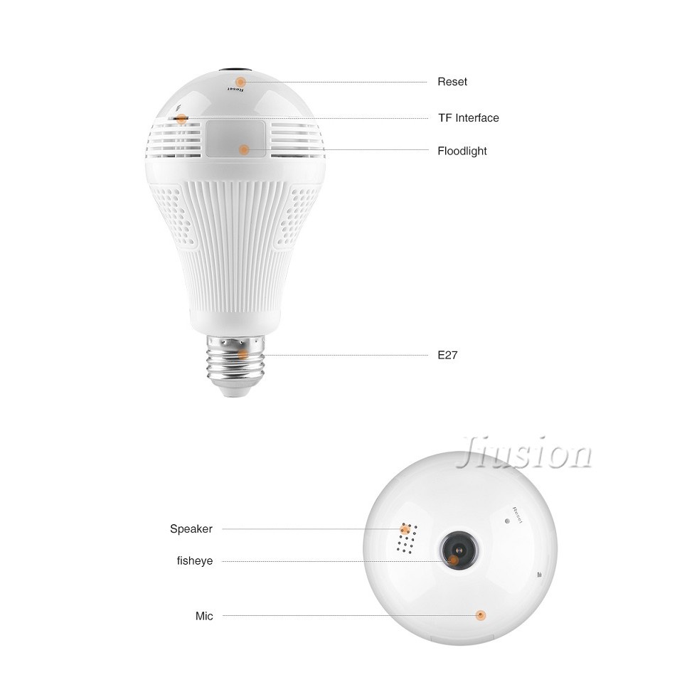 Lampu Bohlam Camera CCTV Kontrol Jarak Jauh IP WiFi Spy Bulb Kamera IR Kamera Pengintai Lampu