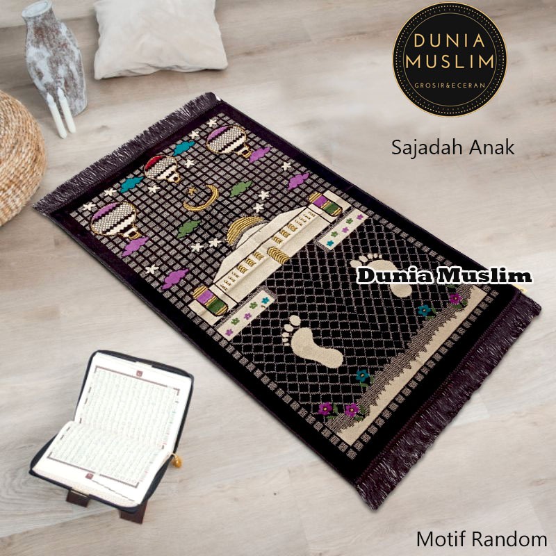 Sajadah Anak Turki ukuran 53x100 cm Tebal Motif Karakter Perlengkapan Shalat